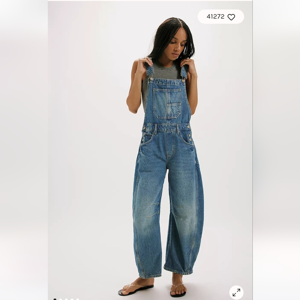We The Free Blue Denim Women’s Overalls